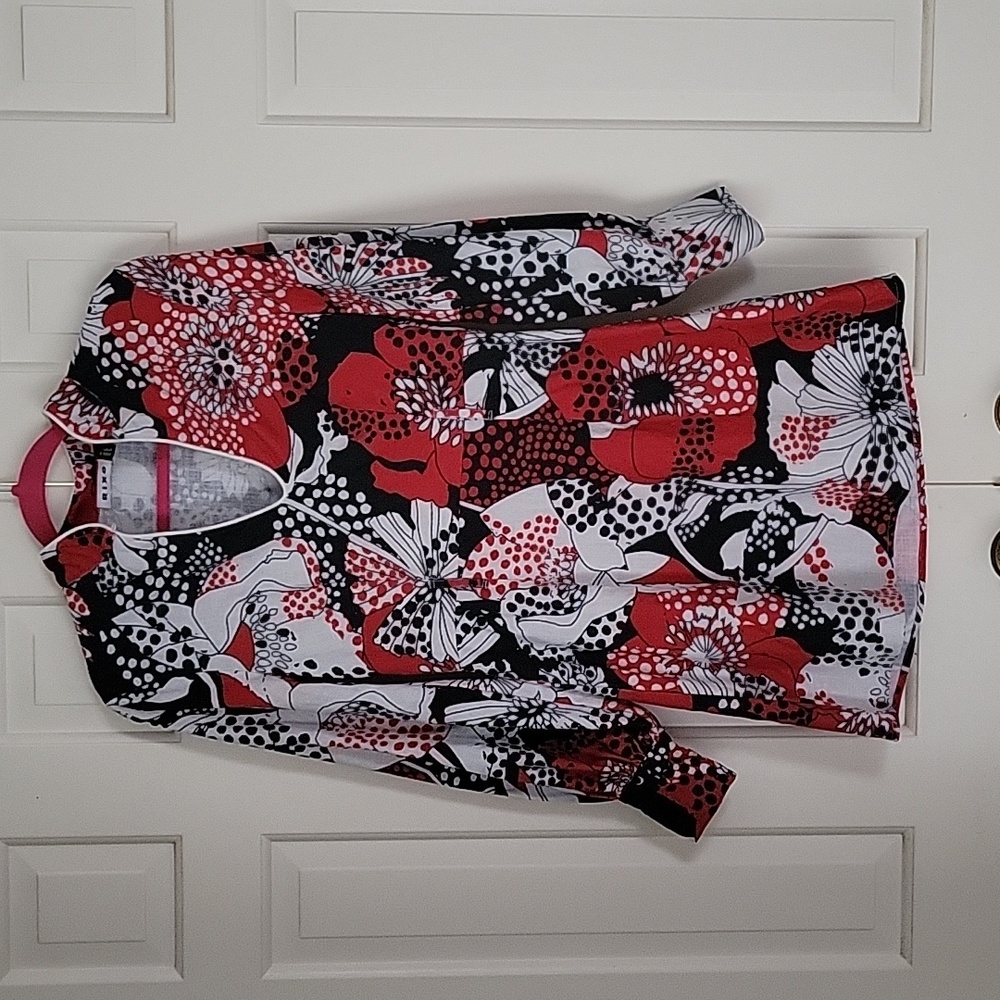 Rixo Michelle dress Mono red black floral sz xs sz 4